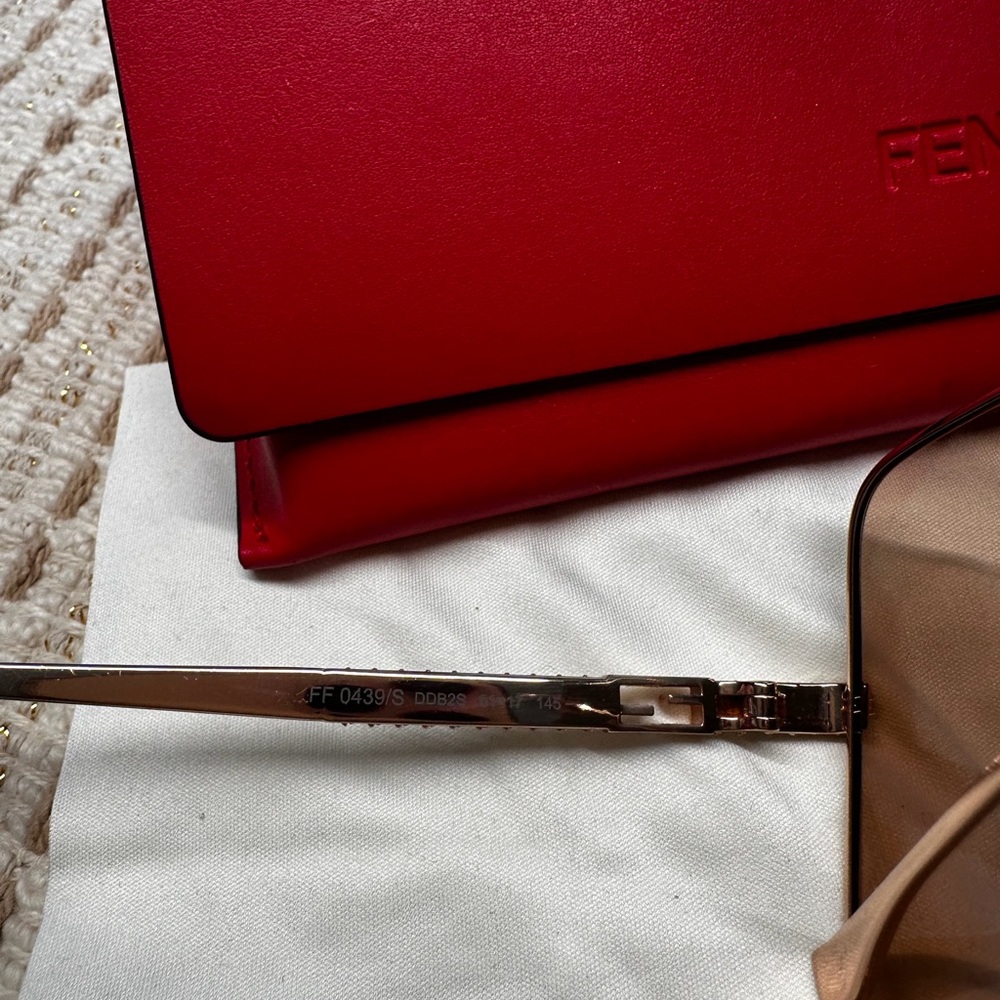 Fendi Rose Gold Jewel Oversized Sunglasses - Picture 11 of 12